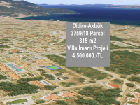 Didim Akbük’te Projeli İmarlı Villa Arsası 324 m2